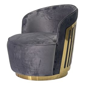 Smoky Grey and Gold Sofa Chair