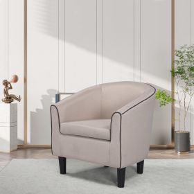 JST Accent Chair, Modern Accent Arm Chair, Suit for Living Room Bedroom Small Spaces Apartment Office (Fabric Beige)
