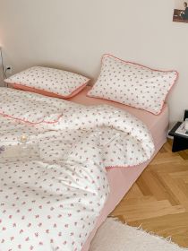 Super Soft Sleep Naked Class A Cotton Double-layer Yarn Four-piece Set (Option: Xiaoya-150CM Flat Sheet 4pcs Set)