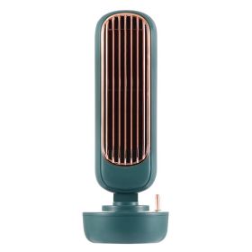 Small Fan Desktop Spray Electric Fan Humidifier (Option: Green-USB)