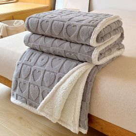 Thickened Flannel Blanket Sofa Nap (Option: Gray-150x200cm)