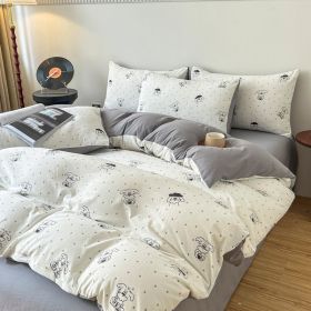 Four-piece Bed Set Jacquard Quilt Cover Sheets (Option: Fine Zero Paradise-150to180cm)