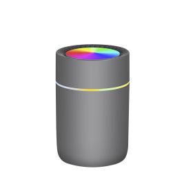 Colorful Cup Humidifier Heavy Fog Home Creative Ambience Light USB Mini (Option: Gray Classic 350ml-Horse Running Light)