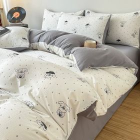 Thickened Brushed Maternal And Child Bedding Student Dormitory Three-piece Set (Option: Fairy Park-1.8m bed)
