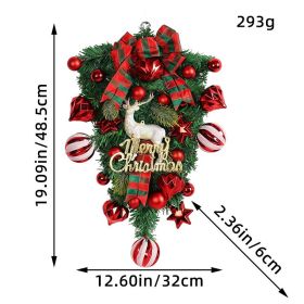 Christmas Decorations Elk Upside Down Tree Garland (Option: Wht Upside Down Tree)