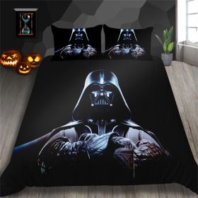 3D Printed Skull Printed Three-piece Home Textile Set (Option: style2-US Full 200*230)