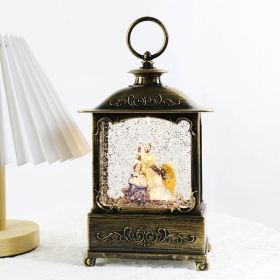 Christmas Decoration Decoration Crystal Lamp Music Box (Option: Picture Style)