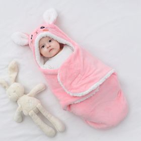 Newborn Baby Swaddling Quilt Baby's Blanket Swaddling (Option: Pink Bunny-9M)