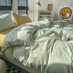 Small Floral Series Bed Sheet Quilt Cover Bedding (Option: Daisy Yellow-150cm Bed Sheet)