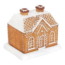 Christmas Snow Top Resin Ginger Cake Cottage Incense Burner (Option: Christmas Snow Top)