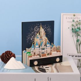 Three-dimensional Note Paper Carving Model Fairy Tale Castle Art (Option: Cinderella Castle-100)