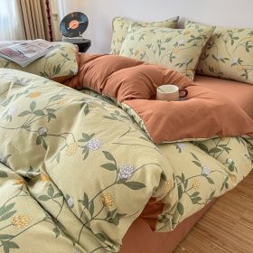 Thickened Brushed Maternal And Child Bedding Student Dormitory Three-piece Set (Option: First encounter-1.8m bed)