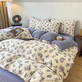 Four-piece Bed Set Jacquard Quilt Cover Sheets (Option: Flower Dance Leisurely-150to180cm)