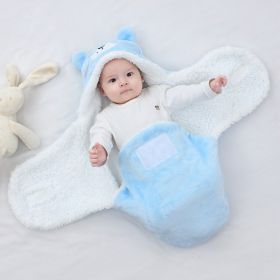 Newborn Baby Swaddling Quilt Baby's Blanket Swaddling (Option: Blue Bear-6m Full Length About 70cm)