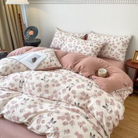 Four-piece Bed Set Jacquard Quilt Cover Sheets (Option: Feifei Rabbit-150to180cm)