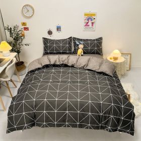 Bedding Four-piece Set Bed Sheet Quilt Cover (Option: Style Gray-180x220 4 Set)