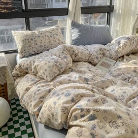 Small Floral Series Bed Sheet Quilt Cover Bedding (Option: Huaxi Blue-180cm Bed Sheet)