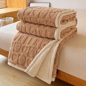 Thickened Flannel Blanket Sofa Nap (Option: Coffee-200 X230cm)