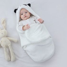 Newborn Baby Swaddling Quilt Baby's Blanket Swaddling (Option: White Panda-6m Full Length About 70cm)